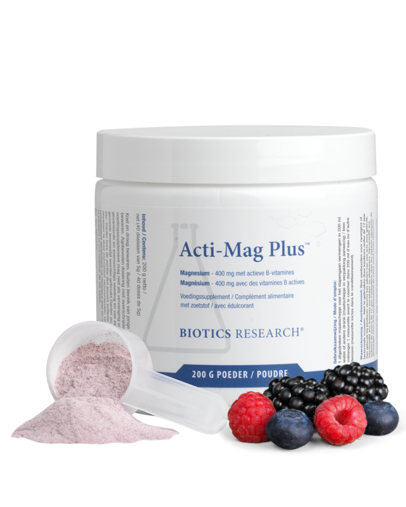 Acti-Mag Plus - Natuurlijke bessensmaak - 200 gr